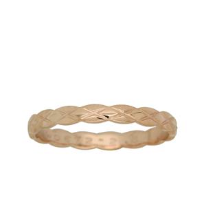 <p>9ct Rose Gold Patterned Stacker Ring</p>